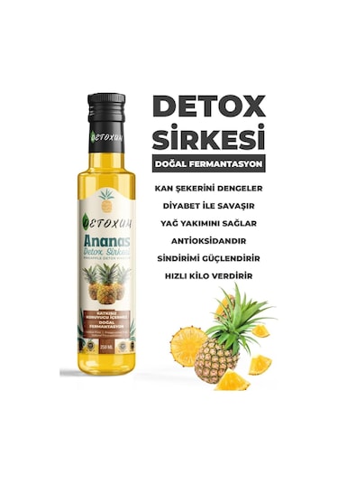 Detoxum Îlk Haftada Hafifle Zayıflamak Ananas Sirke Doğal Fermantasyon Pineapple Vinegar Detox Sirkesi