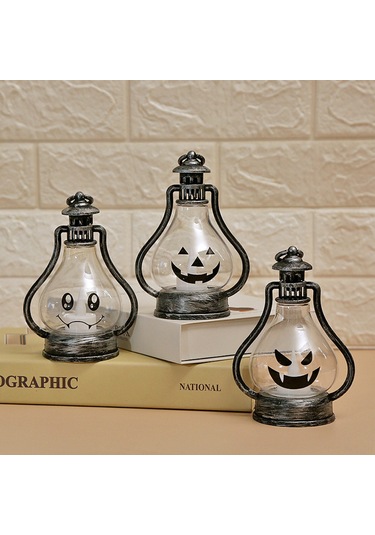 Konesam Halloween Gümüş Dekoratif Fantezi Lambası - Çocuklar İçin El Tutulu, 2 Aaa Pil İle Çalışır, Vintage Stil Aracı Ve Vitrin Öğesi C Tipi Diğer