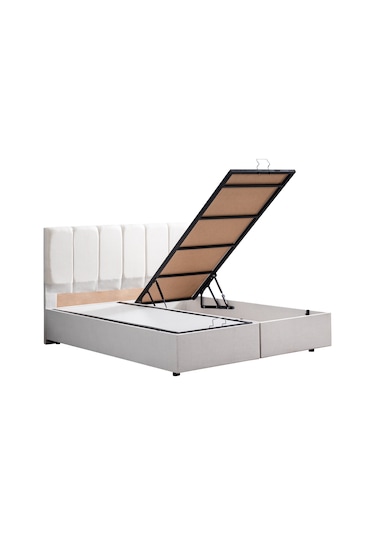 Setaymobilya Baza, Çift Kişilik Defne Krem Baza + Başlık + Comfort Yatak Seti