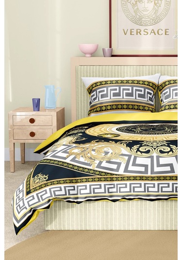 Marka Nevresim Takımı Çift Kişilik Pamuklu Saten Kumaş 6 Parça 3d Dijital Baskı Duvet Cover Set Model No:91 Renkli