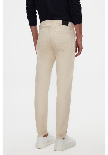 Ds Damat Comfort Fit Ekru Düz Jean Kot Beş Cepli Yıkamalı Denim Pantolon 3hcj3ort00103 E01