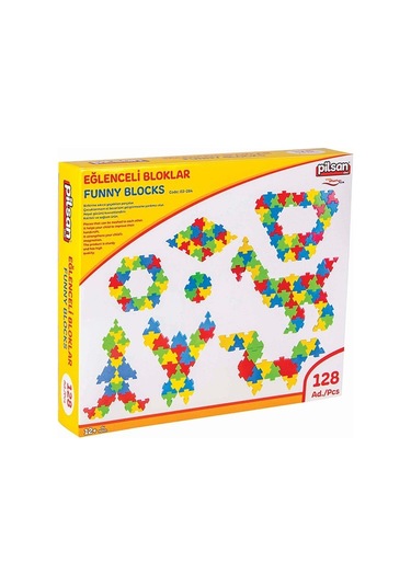 Pilsan Eğlenceli Bloklar 128 Parça Çocuk Oyuncak Eğitici Montesso