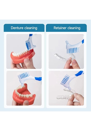 Yuqing Protezler İçin 1 Adet Diş Fırçası, Çift Taraflı Temizlik,