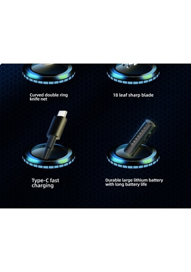 Mini Elektrikli Tıraş Makinesi, Şarjlı, Su Geçirmez, Taşınabilir Mavi