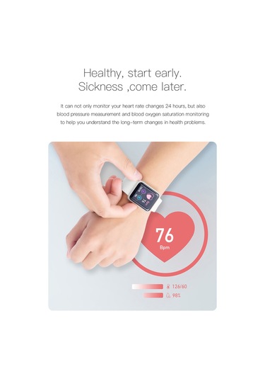 Padalink Y68 1.44 " Ekran Ip67 Su Geçirmez Akıllı Saat (İthalatçı Garantili)