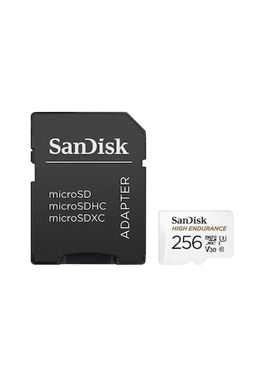 SanDisk High Endurance SDSQQNR-256G-GN6IA 256GB microSDXC Class 10 V30 Adaptörlü Hafıza Kartı