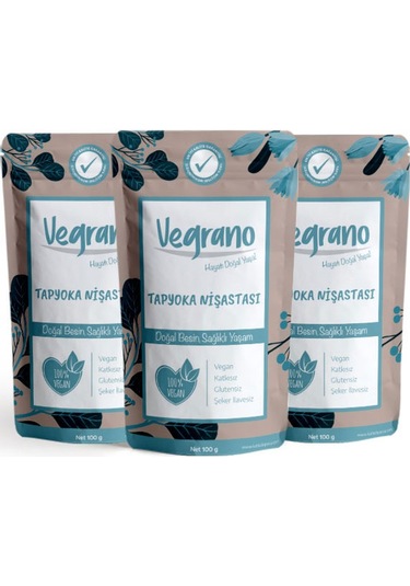 Vegrano Tapyoka Nişastası 3 x 100 G