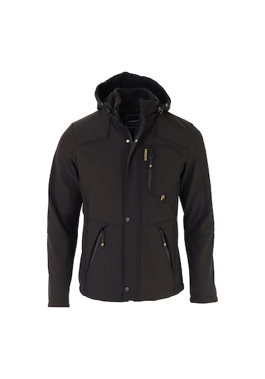 Prifaldi Erkek Siyah Su Ve Rüzgar Geçirmez Softshell Mont Siyah