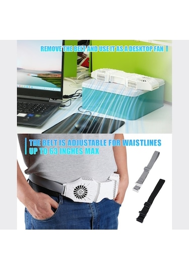 Jzcat- Trend Ön Çizgisi Taşınabilir Bel & Masaüstü Fan: 3 Hızlı