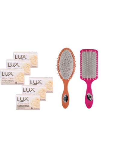 Lux Lüx Sabun 80gr Velvet Touch 6 Adet Saç Fön Fırçası Tarak 1+1