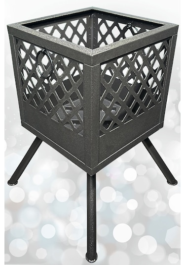 Bahçe Şöminesi Ateş Çukuru 60 Litre Büyük Boy Şömine Bahçe Sobası Balkon Isıtma Fire Pit