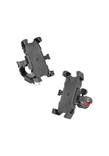Pazly Otomatik Kilitlemeli Karbon Desenli Telefon Tutucu Braket - Rg -