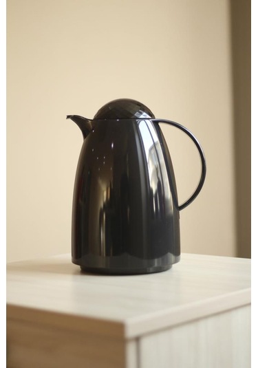 1 Lt Isı Yalıtımlı Çay ve Soğuk Su Termosu Siyah (12 Saat Sıcak Tutar& İçi Camdır)