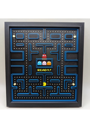 Pac-man Level 1 Baskı Tablo Çerceve
