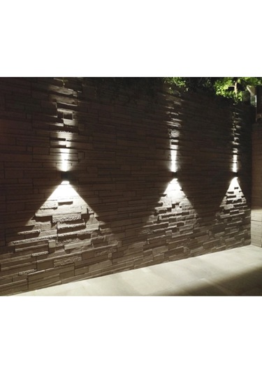 Dekoratif Led Aplik Çift Yönlü Desenli Aydınlatma Duvar Aplik Antrasit