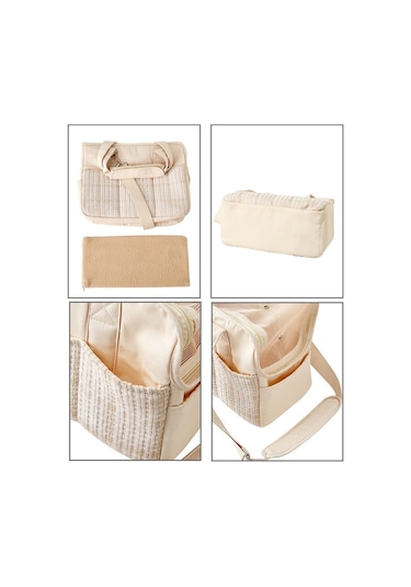 Cbtx Taşınabilir Pamuk Kanvas Gezi Omuz Kedi Çantası Bej