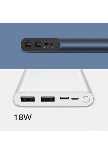 Symbee Xiaomi Plm13zm 10000mah Hızlı Şarj 18w Taşınabilir Şarj Cihazı, Alüminyum Kasa, Çoklu Cihaz Desteği, Siyah Siyah