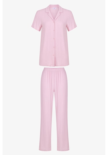 Penti Pembe Alia Pink Gömlek Pantolon Pijama Takımı