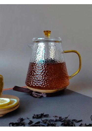 Baizheng 900 Ml Cam Süzgeçli Demleme Çaydanlığı 306459326 Beyaz