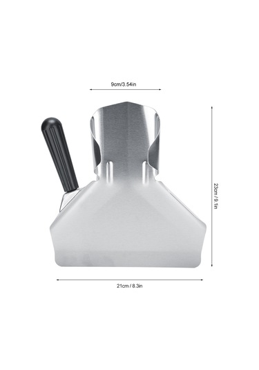 Hangfox Stainless Steel French Fries Shovel: Açık Ağızlı, Anti-skayak Kollu, Taze Yiyecekler İçin Dayanıklı Ve Temizlenmesi Kolay Ticari Kullanim
