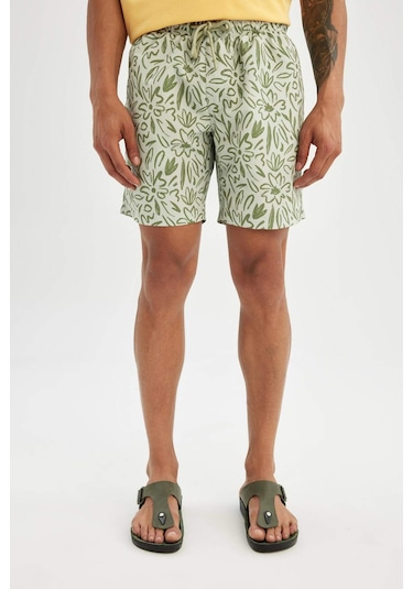 DeFacto Regular Fit Desenli File Astarlı Kısa Boy Deniz Şortu B7547AX24HSGN854 DeFacto Regular Fit Desenli File Astarlı Kısa Boy Deniz Şortu B7547AX24HSGN854