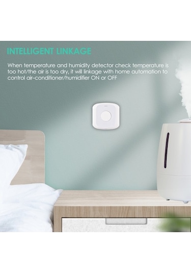 Dancemonkey Zigbee Mini Kablosuz Nem Ve Sıcaklık Sensörü - Akıllı Ev İçin Nem/ısı Ölçer