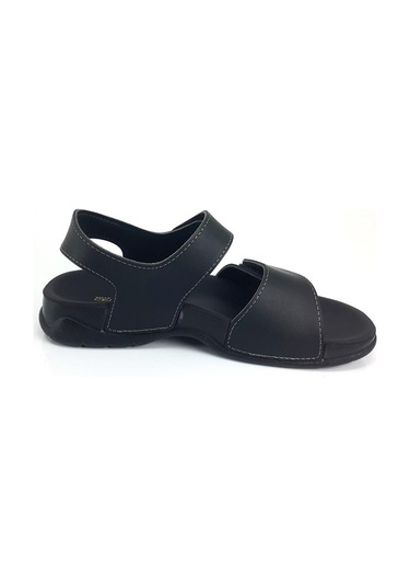 Ceyo Bello-3 Ortopedik Cırtlı Unisex Çocuk Sandaleti Siyah