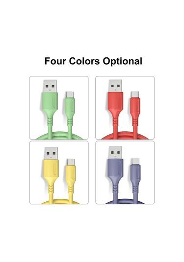 Hombey Yeşil Tip-c Hızlı Şarj Kablosu 3a, Dayanıklı Bakır Çekirdekli, Usb-a'dan Type-c'ye, 1 Metre Uzunluk