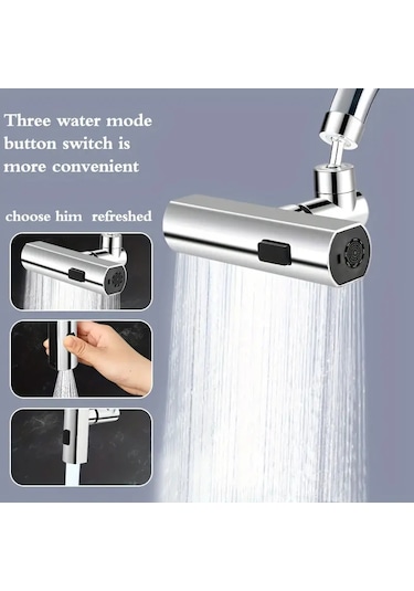 1 Adet Çok Fonksiyonlu Musluk Adaptörü Musluk Şelale 001