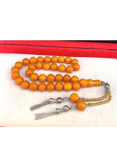 Tesbihci Sarı Küre Model Orijinal Katalin Tesbih