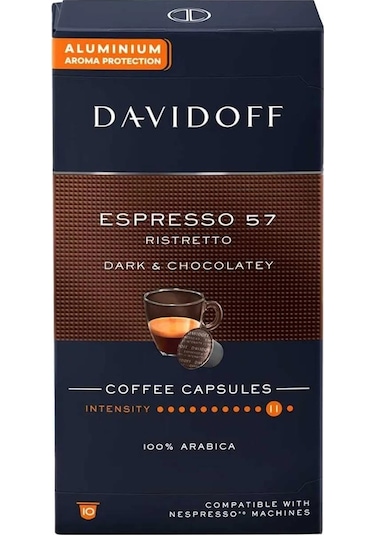 Davidoff Espresso 57 Ristretto Dark & Chocolatey Kapsül Kahve 5 x 10'lu