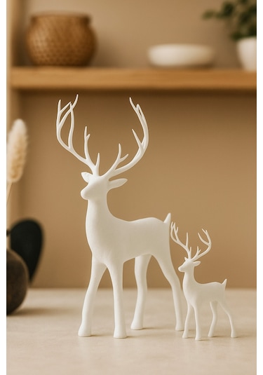 Dekoratif 3d Baskı Geyik Biblo 20cm