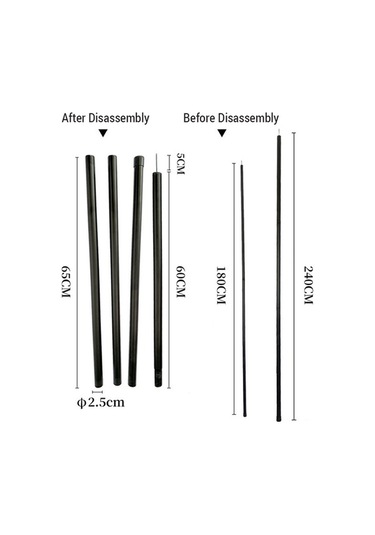 Artfulabode Tarp Tarp Şemsiye Kamp Hafif Direkleri Direkleri Direkleri Direği Diğer Demir Çadır Bölümlü Ayarlanabilir 3 1.8m Ze Çok Renkli