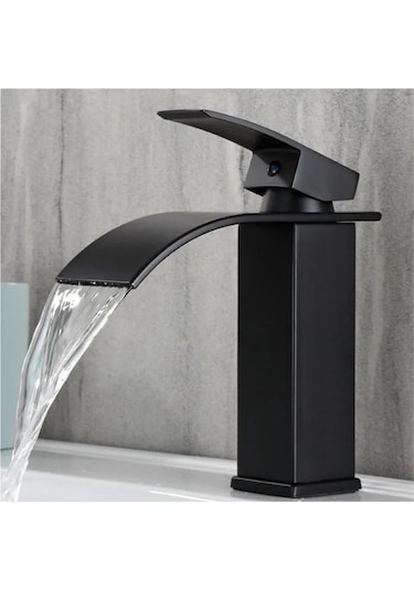 Wondernest Ve Soğuk Sıcak Şelale Paslanmaz Musluk Lavabo Jialan Çelik Md Siyah