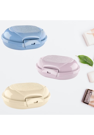 Seyahat Tipi Kapaklı Katı Sabunluk Pratik Sabunluk Katı Sabun Kutusu Diğer
