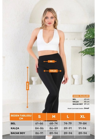 Enenstyle Fashıon Boutıque Yeni Sezon Konfor Modeli Yüksek Bel Toparlayıcı Şık Ispanyol Paça Dalgıç Kumaş Rahat Şık Günlük Tayt SiYAH