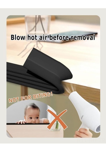 Hangfox Yetişkin Ve Çocuklar İçin Yüksek Yoğunluklu Nbr Köpük Kenar Koruyucu - 78.1 İnç Geniş, 3.1 İnç Genişlikli, Zımparasız Uygulama, Çarpma Ve Çatlama Riskini Azaltır Gri