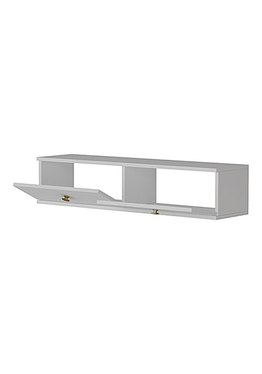 Tda1202b - Zuzu Duvara Montaj Tv Stand Beyaz-gold 120cm Beyaz