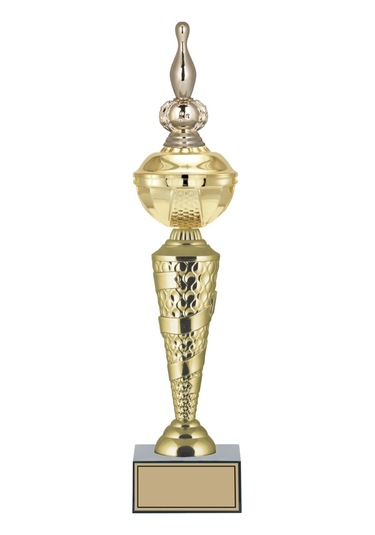 Odak Kupa - Figürlü Kupalar - Bowling / Labut Figürlü Kupalar Fg-075 B - 46 Cm Altın - Beyaz