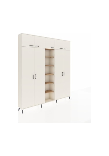 Arges Dolap 12 Raflı 9 Kapaklı 2 Askılı 220x30x243 Aytaşı-aytaşı/çam Aytası/atlas Çam