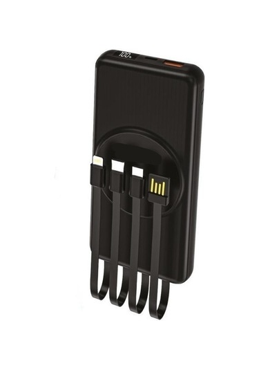 10.000mah Wirelles Dijital Göstergeli Powerbank Siyah