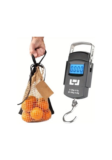 Xuweiwei Siyah 50kg Dijital Bavul Terazisi Seyahat Mutfak Tartısı Siyah