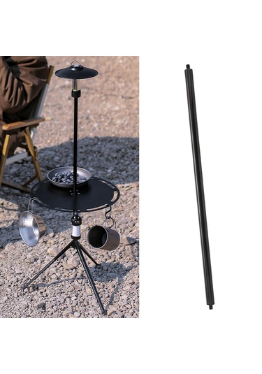 Dolıty Kamp Lambası Direği Işık Standı Plaj Masaları Siyah Çok Renkli