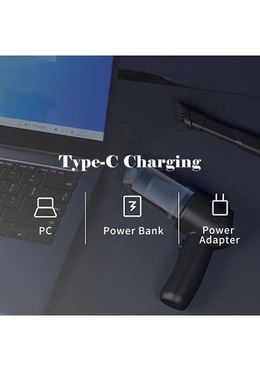 Ranyeek El Tipi Kablosuz El Fırçası 100w 9kpa Süction, Ev Arabası Ofis Temizliği İçin Mini El Fırçası, Beyaz