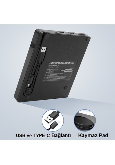 Trendooze Usb Usb Triline Tf Sd Okuyucu Kart Hub Harici Dvd-rw 3.0 Ka