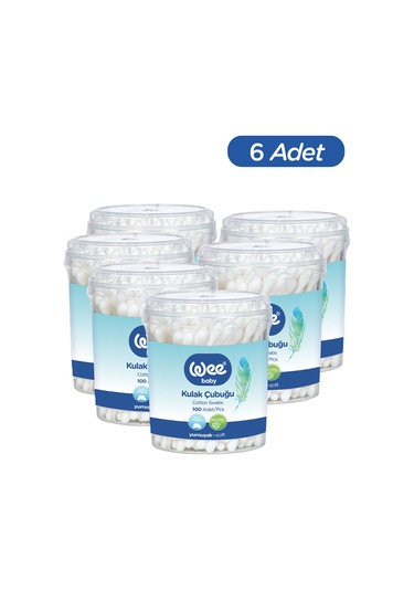 Wee Baby 100'lü Bebek Kulak Çubuğu (100x6 600 Adet)