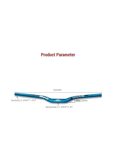 Samdoo Mountain Bike 31.8mm Alüminyum Ergo Kolluk, 780mm Uzunluk, Ağırlık Kontrolü, Off-road/downhill İçin Siyah Kırmızı Etiketli