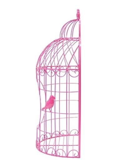 Büyük Ferforje Yarım Kafes Pembe