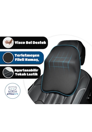 Pillowart Visco Araba Boyun Yastığı Ortopedik Oto Boyun Yastığı