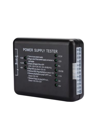 Yaleker Atx Güç Kaynağı Test Cihazı - Voltaj Kontrolü, Led Gösterge, Hızlı Arıza Tespiti, Bilgisayar Teknisyenleri İçin